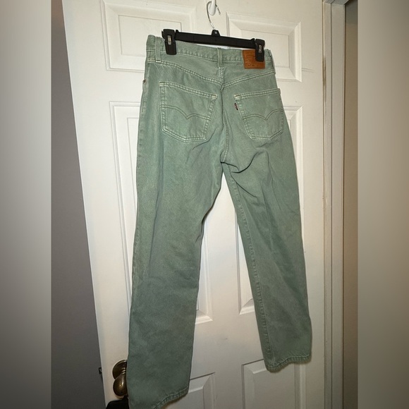 Vintage Sage Mint Green Button Fly Levi’s 501 26x30 Straight Leg BOHO 90’s - Picture 6 of 13